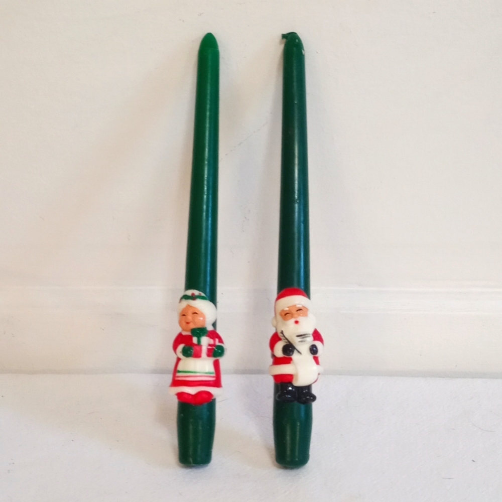 Vintage Avon Mr. & Mrs. Christmas Taper Candles
